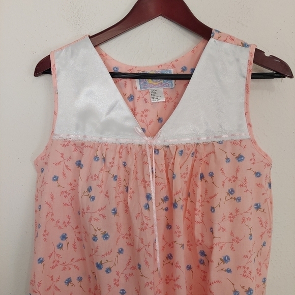 Moon Dance Women’s Button Embroidered Yoke Duster House Dress Pink Floral Size L - Picture 3 of 9